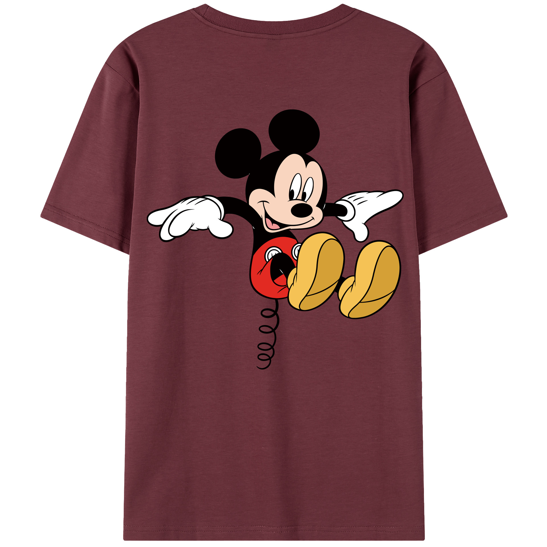 （画像用） ミッキーマウス Mickey Mouse 綿100％半袖Tシャツ（背面プリント）